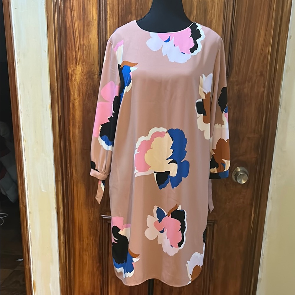 A New Day Pink Dolman Sleeve Sheath Dress